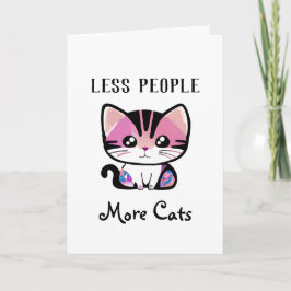 Mindre människor, fler katter kort