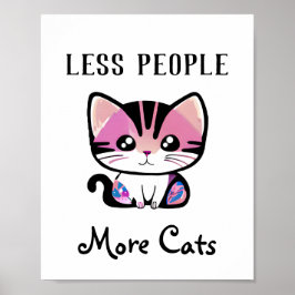 Mindre människor, fler katter poster