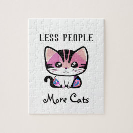 Mindre människor, fler katter pussel