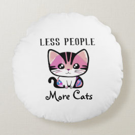 Mindre människor, fler katter rund kudde