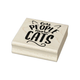 Mindre Människor Fler Katter Stämpel