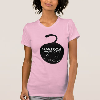 "Mindre människor, fler katter" Viktigt Cat Lover T Shirt