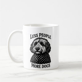 Mindre Människor Mer Hund Kop - Golden Doodle Kaffemugg