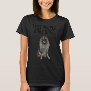 Mindre människor mer Hundar Keeshond Introvert T Shirt