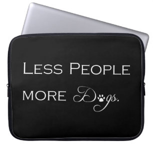 Mindre människor mer Hundar Laptop sleeve