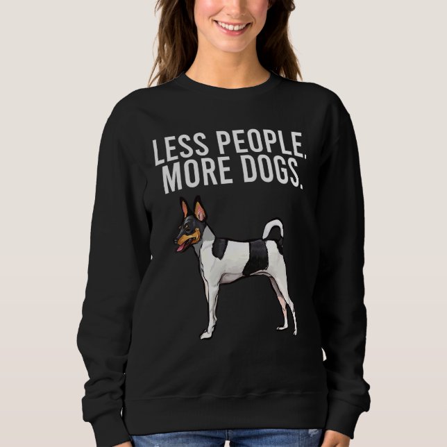 Mindre människor mer Hundar Leksak Fox Terrier Int T Shirt (Framsida)