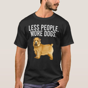 Mindre människor mer Hundar Norwich Terrier Introv T Shirt