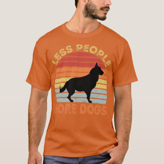 Mindre människor mer Hundar T Shirt