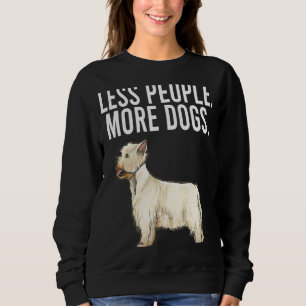 Mindre människor mer Hundar Väster Highland White  T Shirt