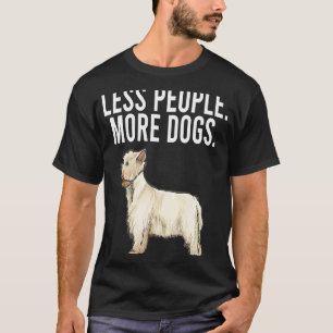 Mindre människor mer Hundar Väster Highland White T Shirt