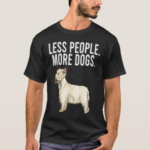 Mindre människor mer Hundar Väster Highland White  T Shirt