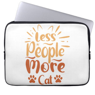 Mindre människor mer katt laptop fodral
