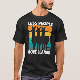 Mindre människor mer lama för en lama t shirt