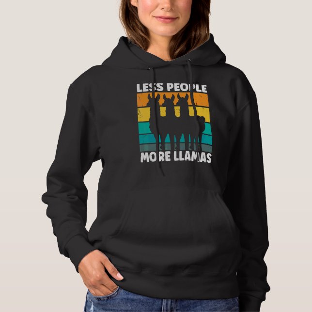 Mindre människor mer lama för en lama t shirt (Framsida)
