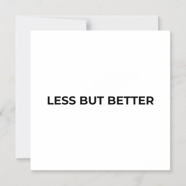 Mindre Men Bättre Minimalistisk Typografi  Magnetisk Inbjudningskort (Framsida)