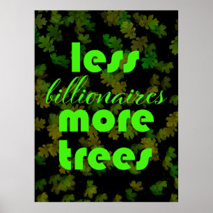 Mindre miljarder fler Träd Poster