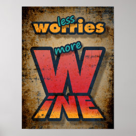 Mindre oro mer Vin Poster