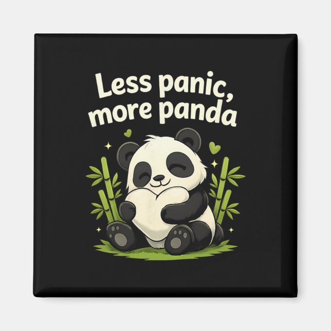 Mindre Panik Mer Panda Avslappnade Vibrationer Psy Magnet (Framsidan)