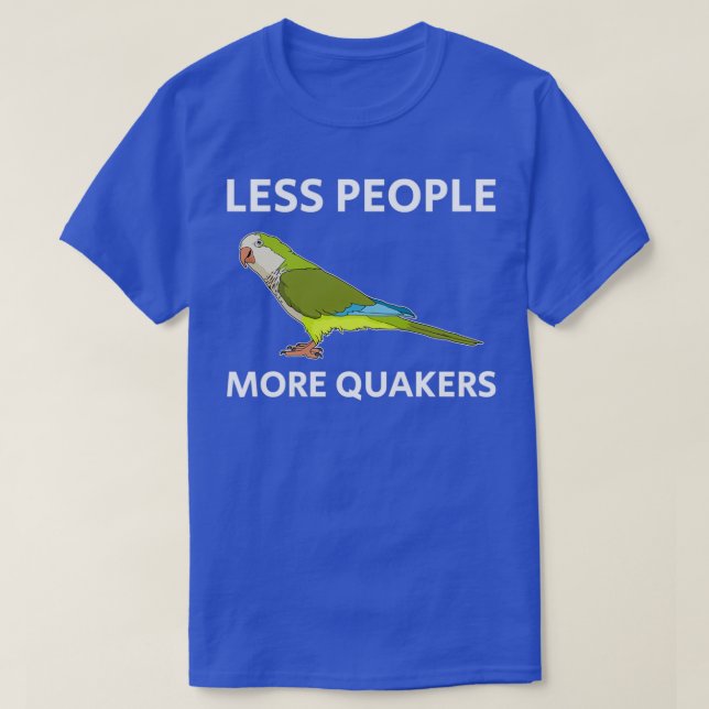 Mindre Parakeet Älskare Quaker Parrot-design T Shirt (Design framsida)
