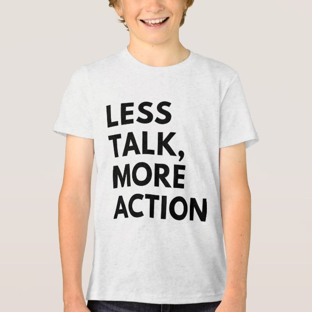 MINDRE PRAT MER HANDLING T SHIRT (Framsida)