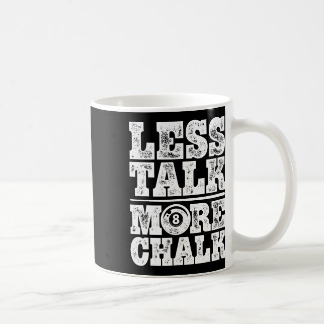 Mindre prata mer kalk, Bassäng Billiards Player 8 Kaffemugg (Höger)