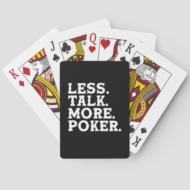Mindre prata mer Poker Casinokort (Baksidan)