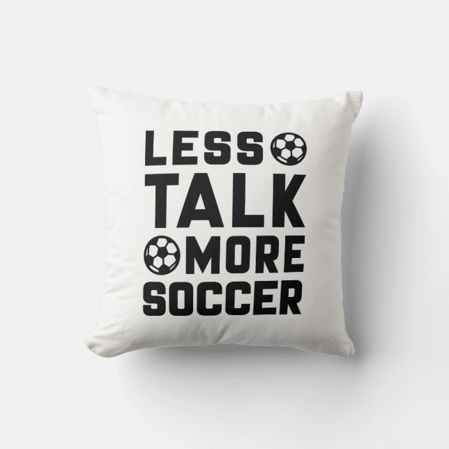 Mindre snack mer än fotboll kudde (Framsida)