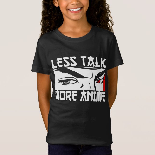 Mindre snack, mer anime - Rolig anime T Shirt (Framsida)