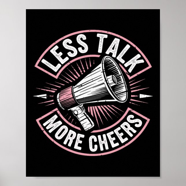 Mindre Snack Mer Glädje Rolig Cheerleader Cheerlea Poster (Framsidan)