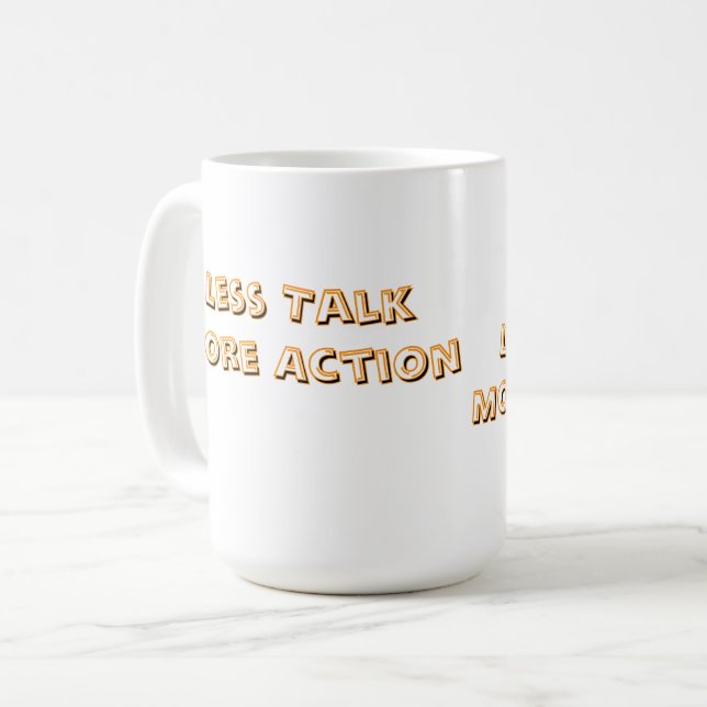 Mindre Snack Mer Handling Minimalistisk Typografi  Kaffemugg (Framsida vänster)