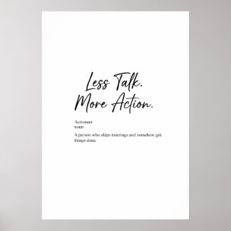 Mindre Snack Mer Handling Motivationscitat Poster