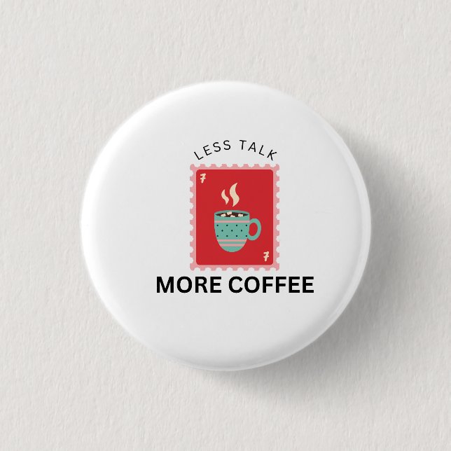 Mindre Snack Mer Kaffe Stämpel Illustration Knapp (Framsida)