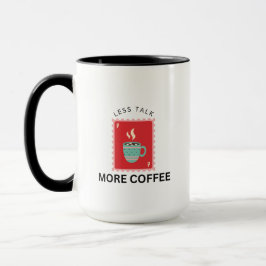 Mindre Snack Mer Kaffe Stämpel Illustration Mugg