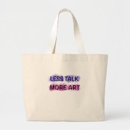 Mindre Snack Mer Konst Typografi T-Shirt Jumbo Tygkasse