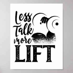 Mindre Snack Mer Lyft Viktlyftning Gym Träning Fri Poster