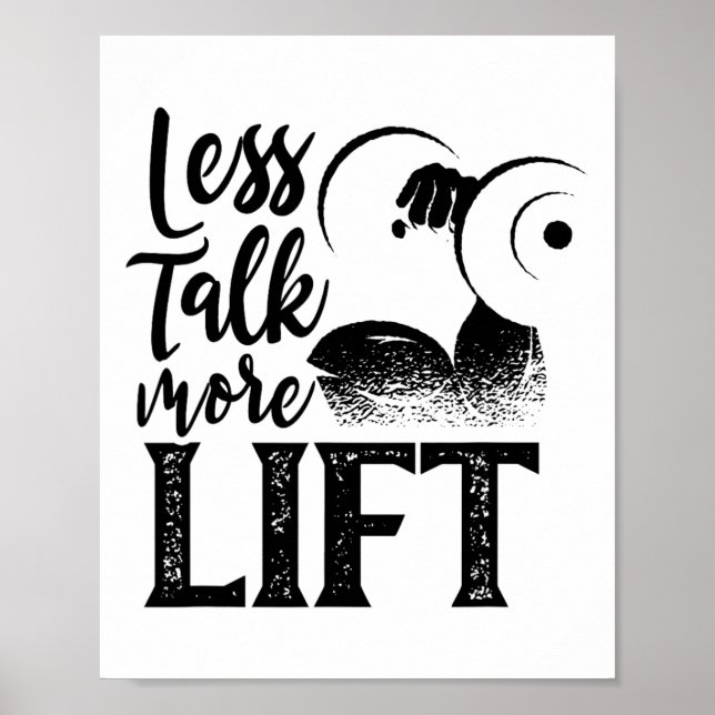 Mindre Snack Mer Lyft Viktlyftning Gym Träning Fri Poster (Framsidan)