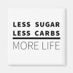 Mindre socker, mindre Carbs… mer liv Magnet