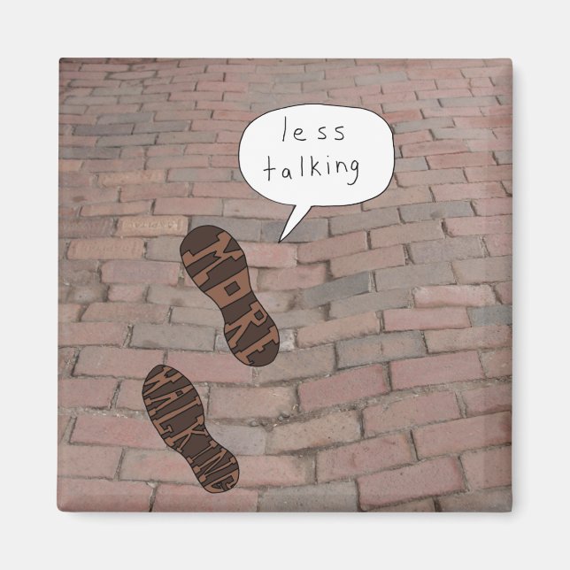 Mindre talande mer Walking Bricks magnet (Framsidan)