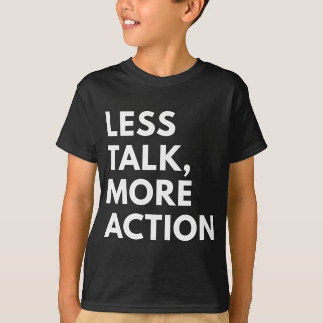 MINDRE TALK MER HANDLING T SHIRT (Framsida)