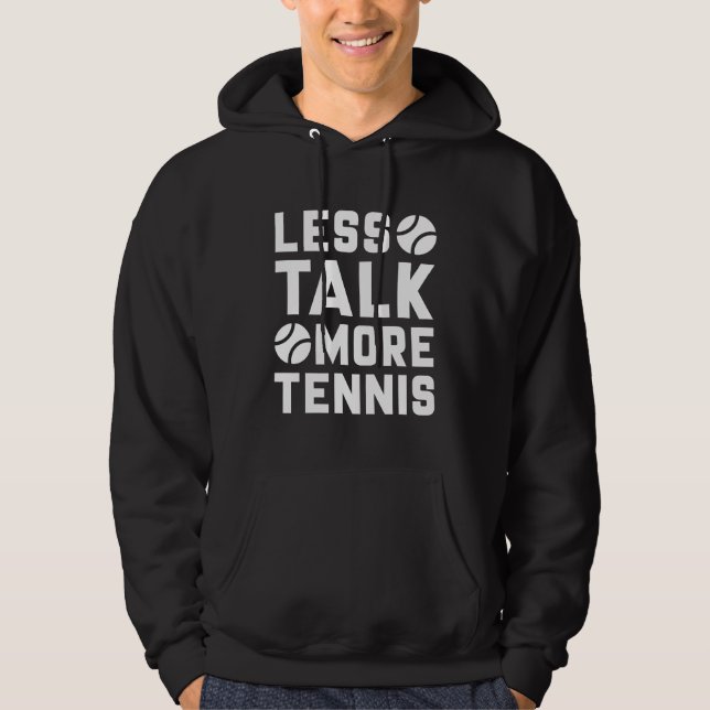Mindre Talk More Tennis Hoodie (Framsida)