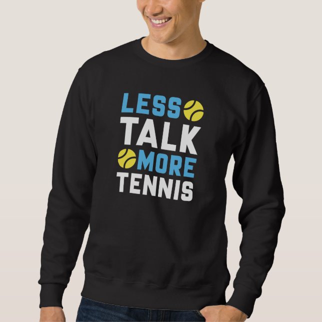 Mindre Talk More Tennis Lång Ärmad Tröja (Framsida)