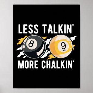 Mindre Talkin' More Chalkin' Bassäng Player Bassän Poster
