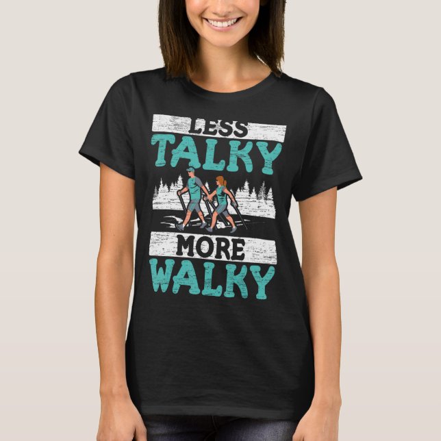 Mindre Talky More Walky Walker Cardio Fitness Exer T Shirt (Framsida)