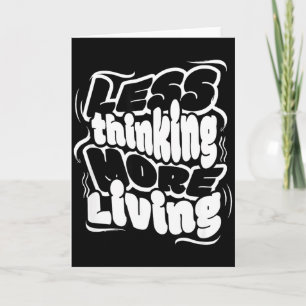Mindre Tänkande Mer Liv Minimalistisk Motiverande Kort