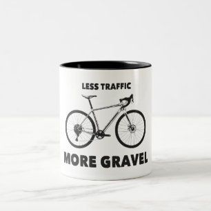 Mindre trafik mer Gravel Två-Tonad Mugg