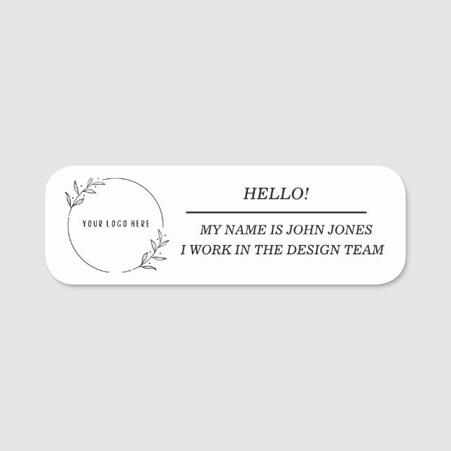 Mindre vanlig klassisk Namn bricka Namnbricka (Framsida)