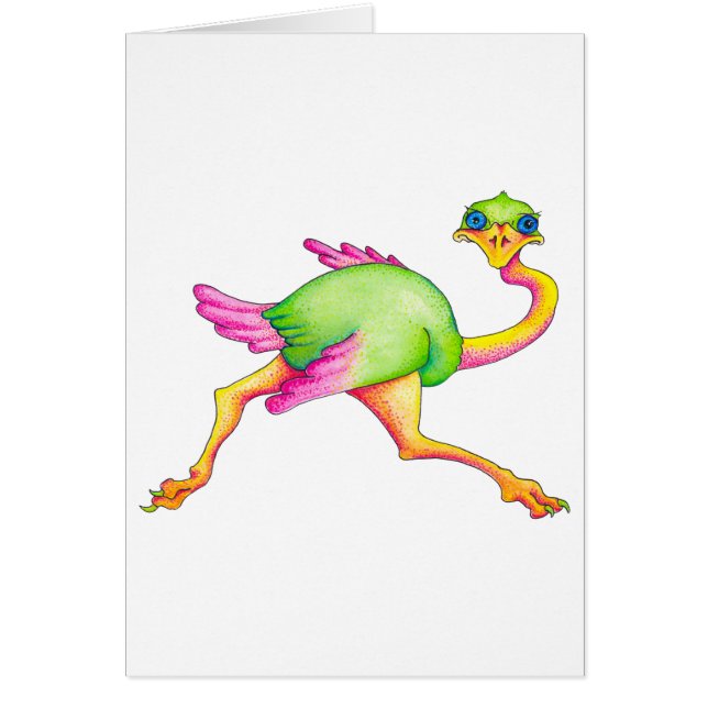 Mindre vanlig struts hälsningskort (Framsidan)