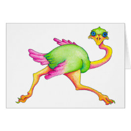 Mindre vanlig struts hälsningskort