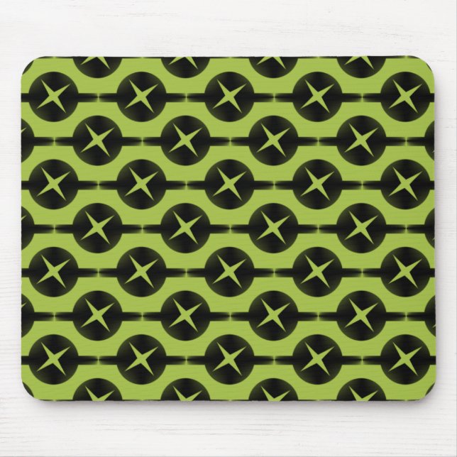 Mindre vanliga cirklar av Lime Green Mousepad Musmatta (Framsidan)