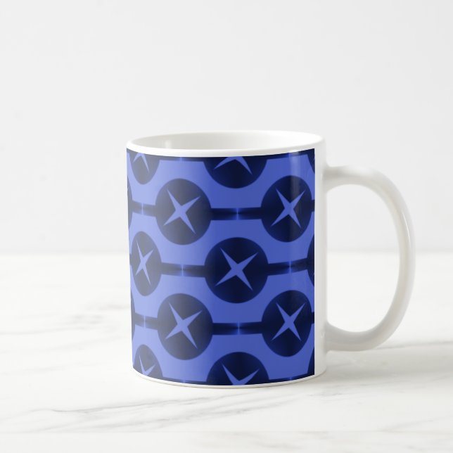 Mindre vanliga cirklar Mugg, Vibrant Blue Kaffemugg (Höger)
